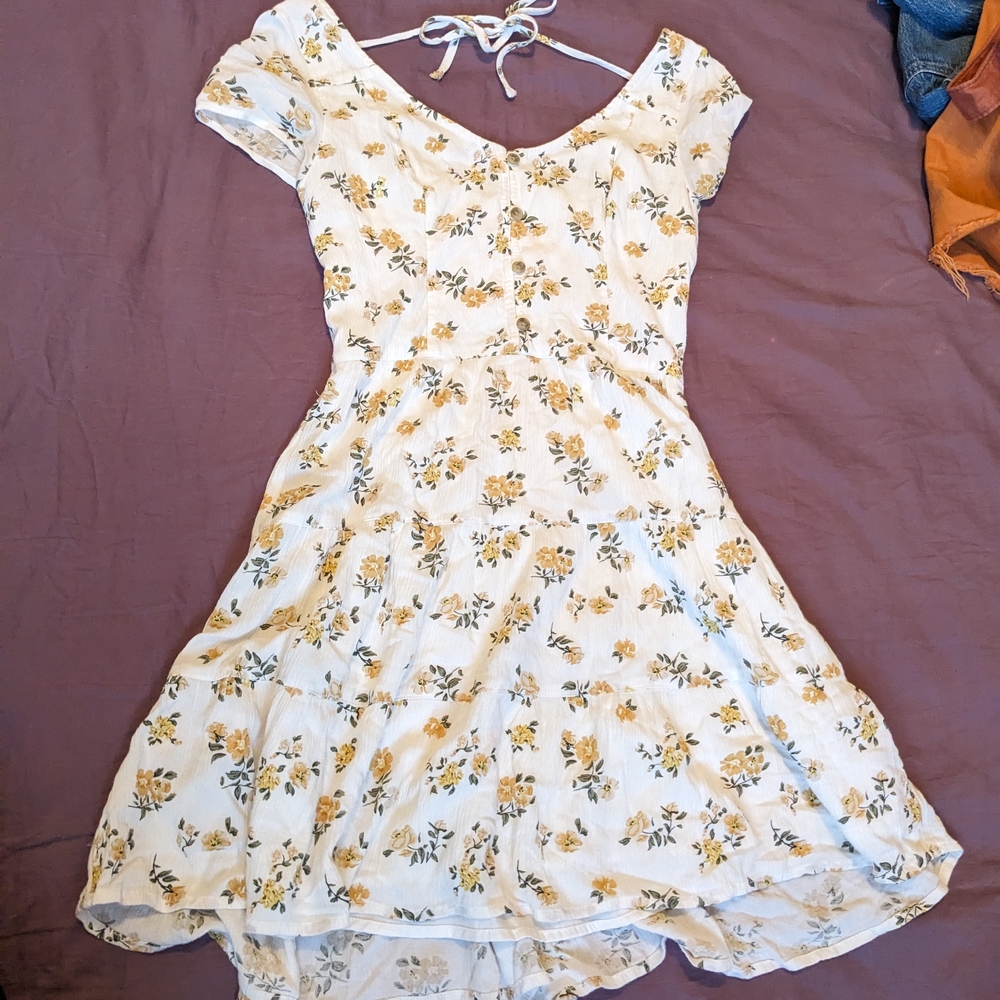 Hollister Yellow Floral Mini Dress